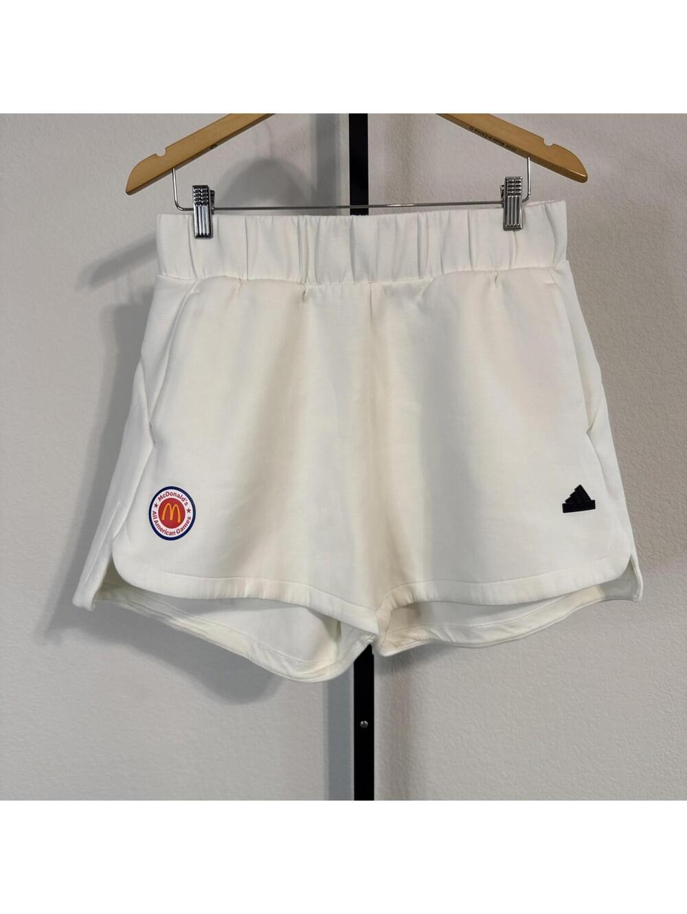 Adidas McDonalds All American Soft Luxe Cream Shorts - LRG *flaw*